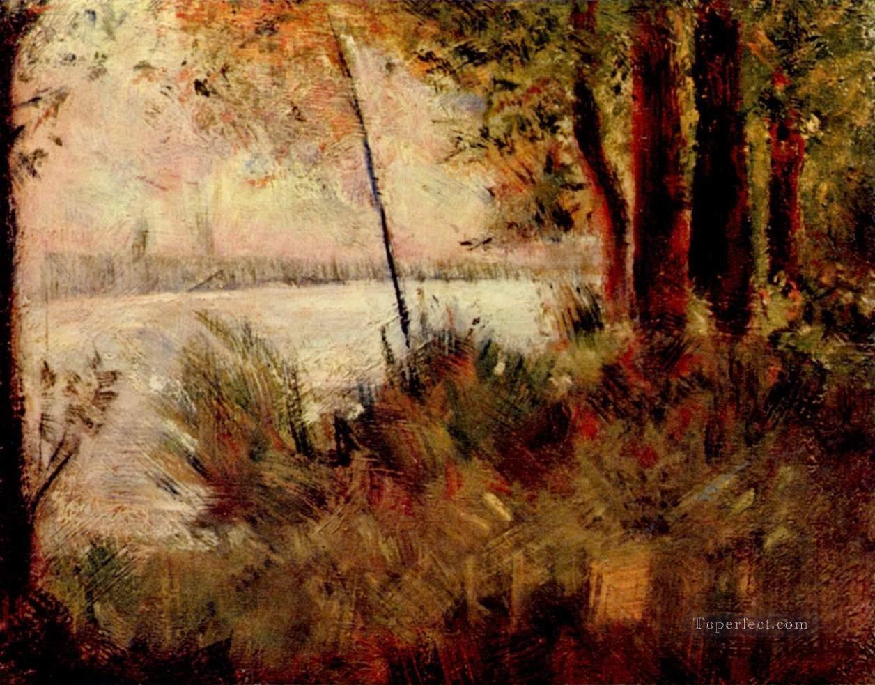 orilla cubierta de hierba 1881 Pintura al óleo